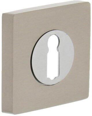 Intersteel Rozet met sleutelgat vierkant chroom