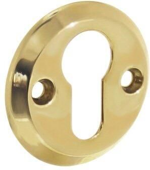 Intersteel Rozet PC schroefgat messing gelakt