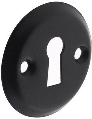 Intersteel Rozet sleutelgat schroefgat mat zwart