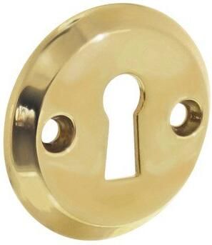 Intersteel Rozet sleutelgat schroefgat mess. gelakt