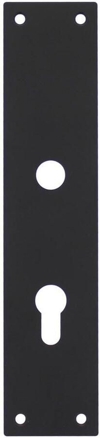 Intersteel Schild renovatie rechthoekig 250 x 55mm x 2mm profielcilindergat 72mm RVS mat zwart