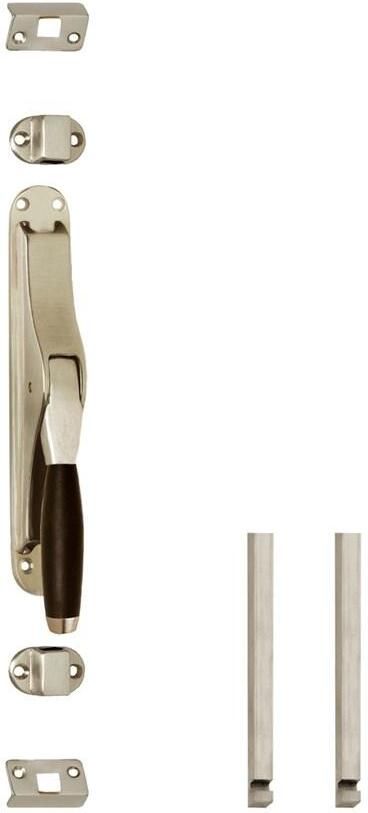 Intersteel Set pomp-espagnolet Ton 400 inclusief stangenset 2x 1250mm nikkel mat ebbenhout