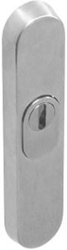Intersteel SKG3 Ovale rozet buitenzijde Profielcilindergat 92mm met kerntrek beveiliging RVS. (bestellen incl.
