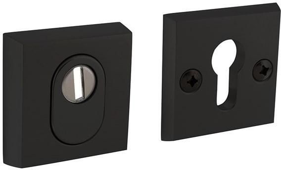 Intersteel SKG3 veiligheid-rozet vierkant 60x60mm met kerntrek beveiliging aluminium zwart