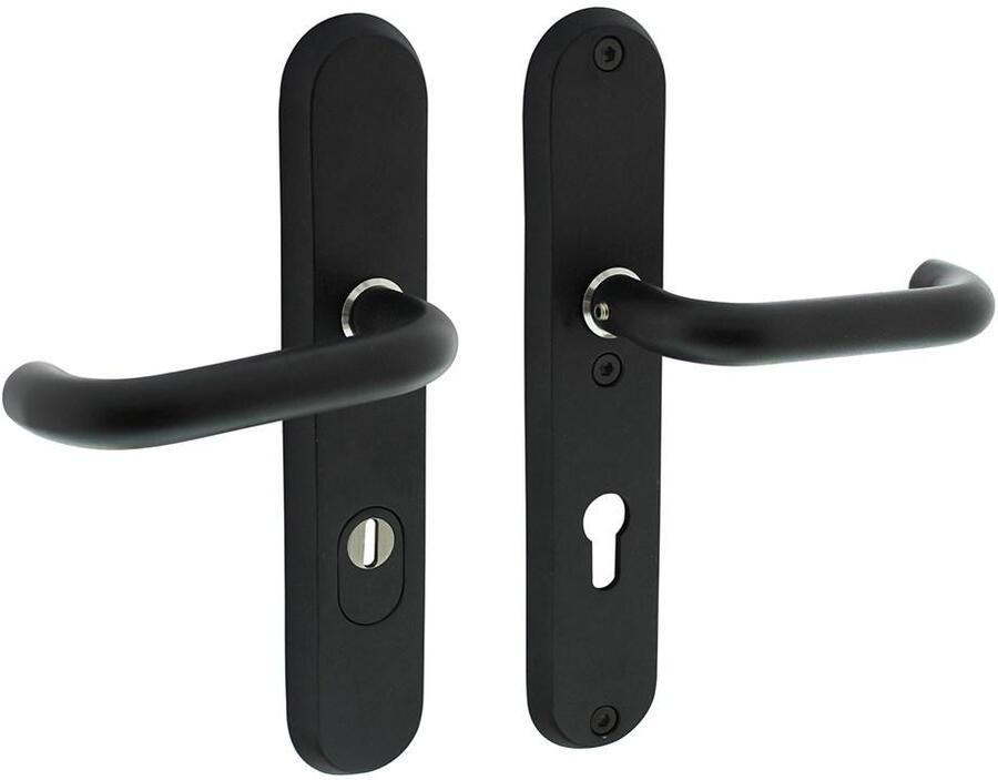 Intersteel SKG3 veiligheidsschilden ovaal Bern kruk kruk profielcilindergat 72mm met kerntrekbeveiliging rvs ma