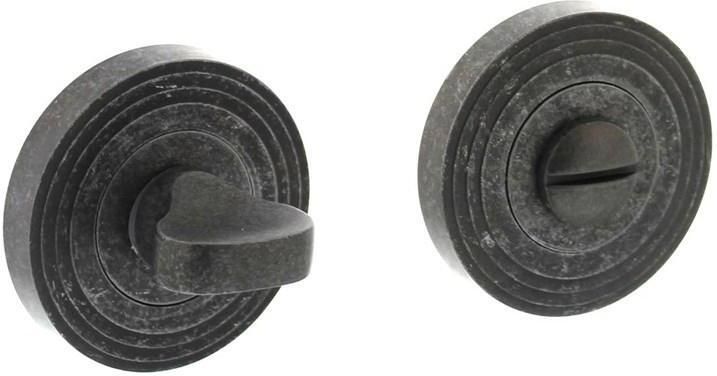 Intersteel WC-sluiting 8mm met ril verdekt met nokken ø54x9mm zamak oud grijs