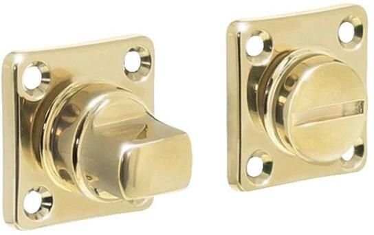 Intersteel WC-sluiting 8mm vierkant 38x38x5mm messing gelakt