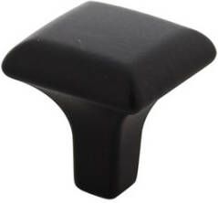 Intersteel KNOP AFGEROND VIERKANT ZWART