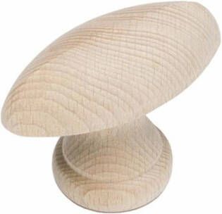 Intersteel KNOP GLAD OVAAL HOUT 92858090