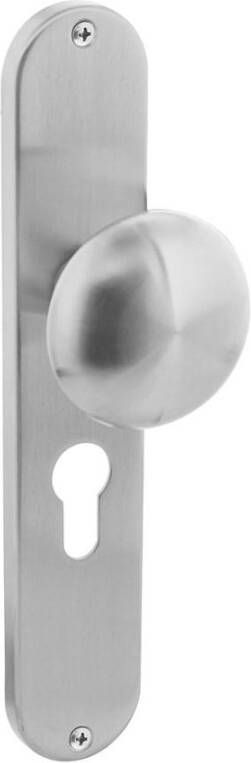 Intersteel Knop padd. schild PC 55 mm rvs geborst.