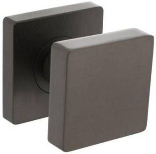 Intersteel Knop vierkant vast op rozet 55x55x10mm met nokken en stift antraciet-grijs
