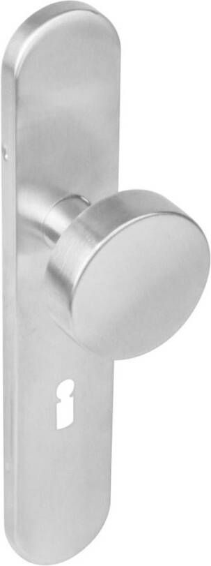 Intersteel Knschild sl.gat 56 mm rvs geborst.