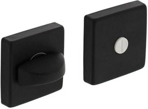 Intersteel Rozet met WC-sluiting 50x50x10mm +8mm stift +7mm nokken aluminium zwart