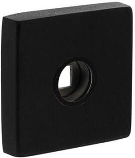 Intersteel Rozetten massief rvs verdekt met nokken vierkant 53x53x10mm met 2-weg veerconstructie geheel rvs zw