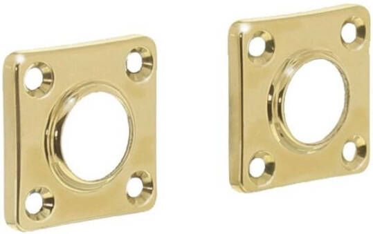 Intersteel Rozetten vierkant 38x38x5mm messing gelakt