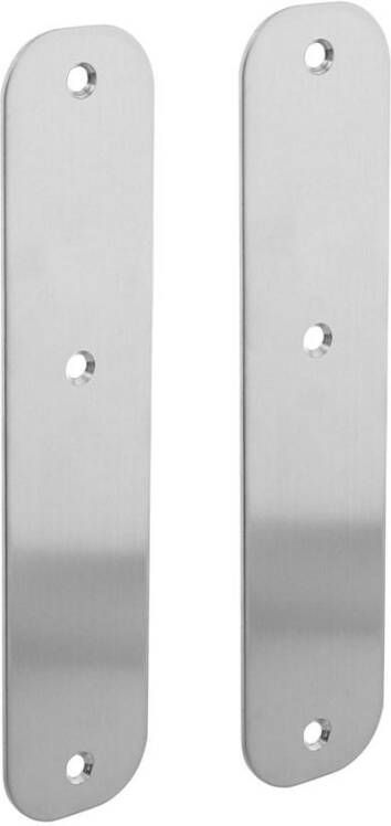 Intersteel Schild plat 190x42x2mm geheel blind RVS