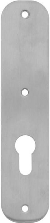 Intersteel Schild plat 190x42x2mm profielcilindergat 72mm RVS
