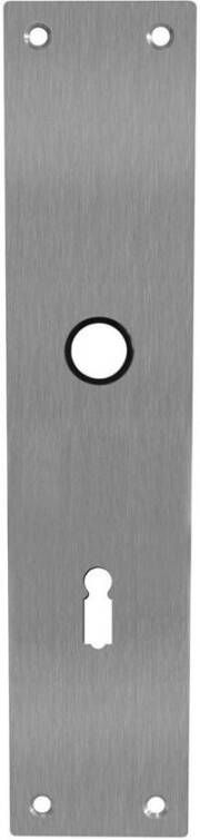 Intersteel Schild renovatie rechthoekig 250 x 55mm x 2mm sleutelgat 72mm RVS
