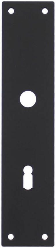 Intersteel Schild renovatie rechthoekig 250 x 55mm x 2mm sleutelgat 72mm RVS mat zwart