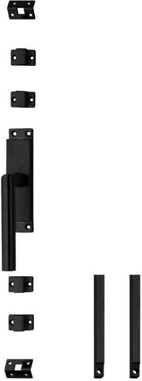 Intersteel Set kruk-espagnolet links Hoek 90° ø19mm incl stangenset 2x 1245mm rvs zwart