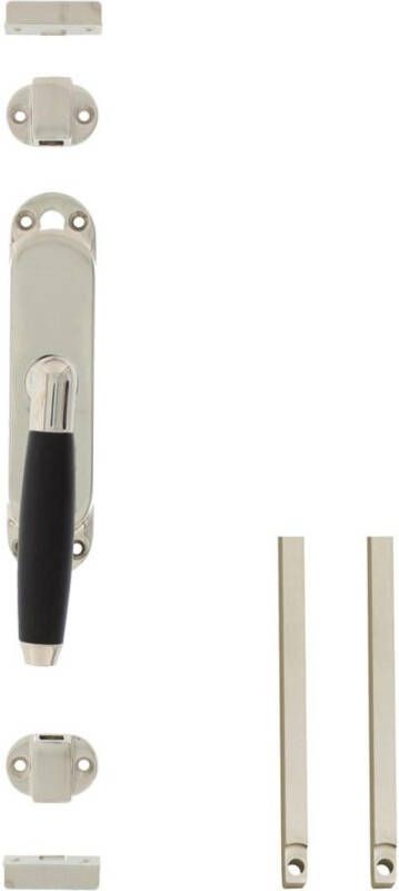 Intersteel Set kruk-espagnolet links Ton 400 inclusief stangenset 2x 1250mm nikkel ebbenhout