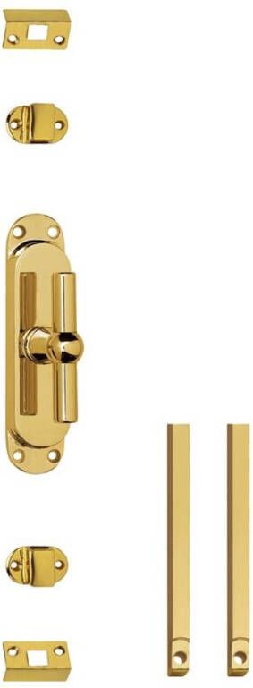 Intersteel Set kruk-espagnolet T-kruk inclusief stangenset 2x 1250mm messing ongelakt