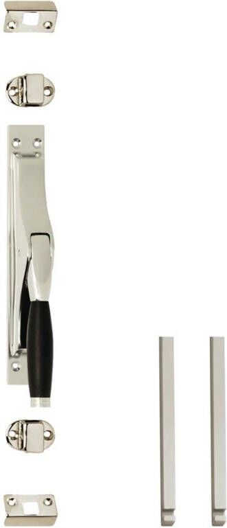 Intersteel Set pomp-espagnolet Ton 222 inclusief stangenset 2x 1250mm nikkel ebbenhout