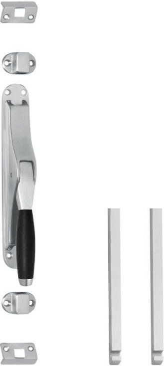 Intersteel Set pomp-espagnolet Ton 400 inclusief stangenset 2x 1250mm chroom mat ebbenhout