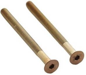 Intersteel Set van 2 bouten 6-kant M5x65mm rvs PVD koper mat