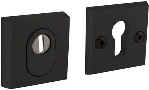 Intersteel SKG3 veiligheid-rozet vierkant 60x60mm met kerntrek beveiliging aluminium zwart