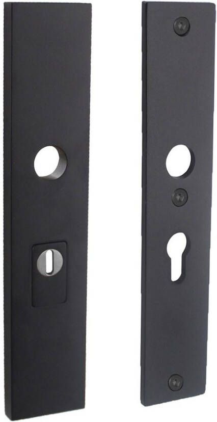 Intersteel SKG3 Veiligheid-schilden rechthoekig doorgaand profielcilindergat 55mm met kerntrek beveiliging zwar