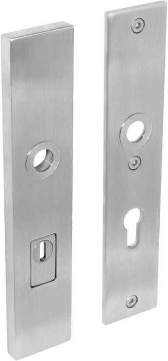 Intersteel SKG3 Veiligheid-schilden rechthoekig doorgaand profielcilindergat 72mm met kerntrek beveiliging RVS
