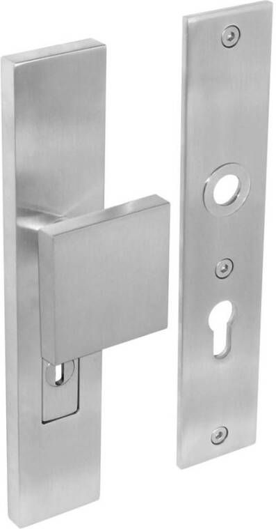 Intersteel SKG3 Veiligheid-schilden rechthoekig duwer geen kruk profielcilindergat 72mm met kerntrek beveiligin