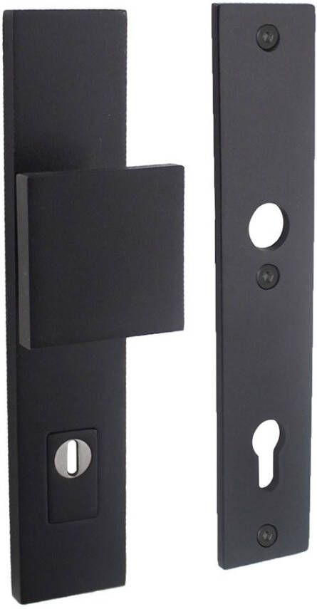 Intersteel SKG3 Veiligheid-schilden rechthoekig duwer geen kruk profielcilindergat 92mm met kerntrek beveiligin