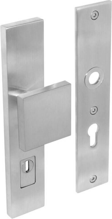 Intersteel SKG3 Veiligheid-schilden rechthoekig duwer geen kruk profielcilindergat 92mm met kerntrek beveiligin