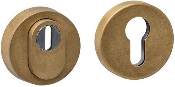 Intersteel SKG3 veiligheidsrozetten rond verdekt ø52x12mm profielcilindergat met kerntrekbeveiliging PVD messi