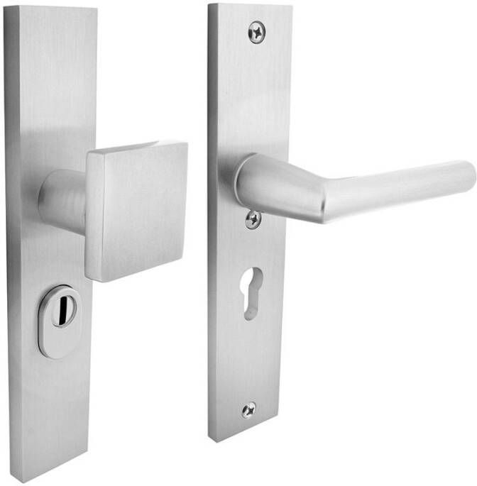 Intersteel SKG3 Veiligheidsschilden rechthoekig geveerd greep kruk profielcilindergat 55mm met kerntrek beveili