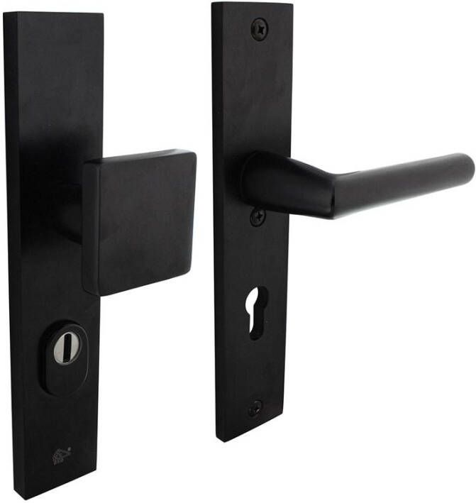 Intersteel SKG3 Veiligheidsschilden rechthoekig geveerd greep kruk profielcilindergat 72mm met kerntrek beveili