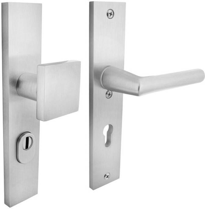 Intersteel SKG3 Veiligheidsschilden rechthoekig geveerd greep kruk profielcilindergat 72mm met kerntrek beveili