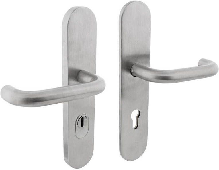 Intersteel SKG3 Veiligheidsschilden verdekt kruk kruk profielcilindergat 72mm met kerntrekbeveiliging rvs