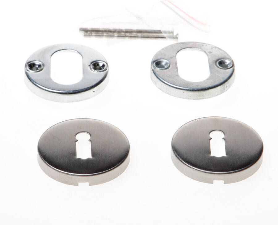 Intersteel Rozet sleutelgat rond rvs geb.