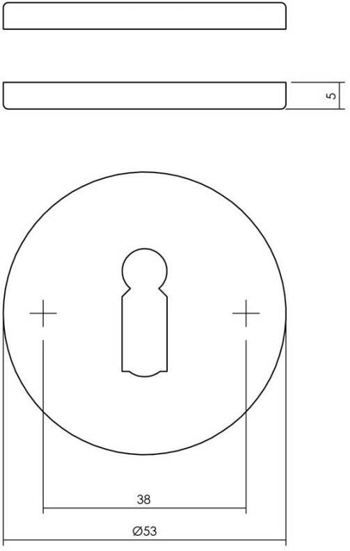 Intersteel Sleutelrozetten Verdekt !53x5mm Str Sl !53x5 Zwart