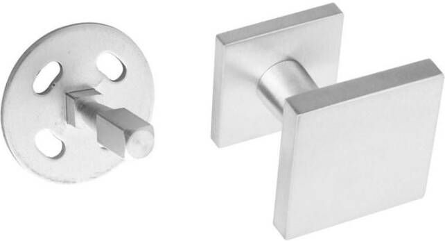 Intersteel Voordeurknop 393049 vast verkropt vierkant 64 54 éénzijdige montage RVS