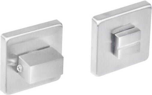 Intersteel WC-sluiting 6mm staal verdekt met nokken vierkant 53x53x8mm zonder venster rvs