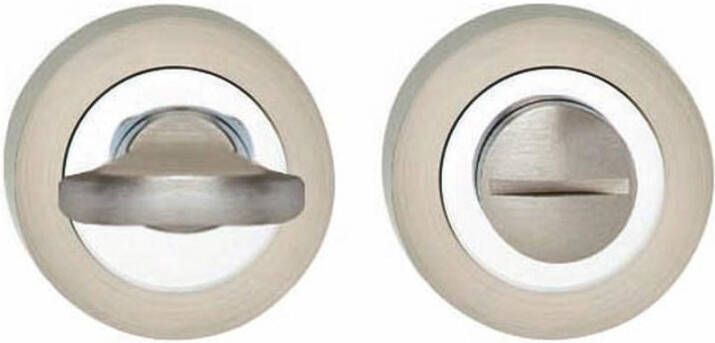 Intersteel WC-sluiting 6mm verdekt met nokken ø52x10mm zamak chroom nikkel mat