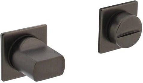 Intersteel WC-sluiting 8mm minimalistisch zelfklevend vierkant 30x30x2 5mm rvs antraciet-grijs