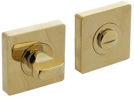 Intersteel WC-sluiting 8mm verdekt met nokken vierkant 55x55x10mm zamak PVD messingkleur