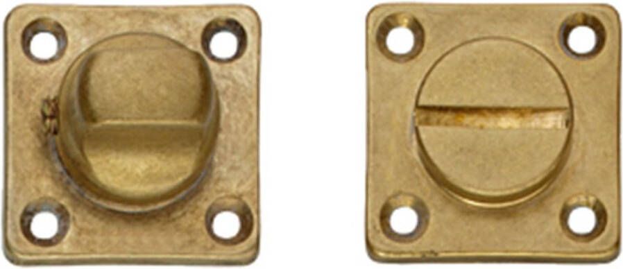 Intersteel WC-sluiting 8mm vierkant 38x38x5mm messing getrommeld