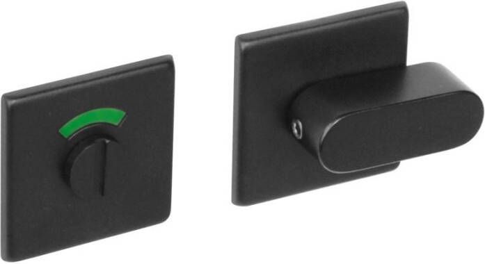 Intersteel WC-sluiting verdekt 50x50x5mm met comfortknop en stift 8x8mm structuur zwart