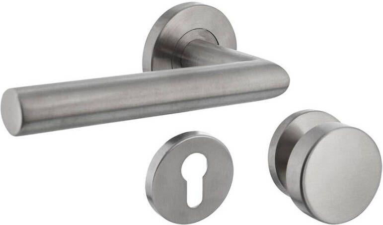 Intersteel Wisselgarnituur links recht Hoek 90°op rozet RVS EN1906 4